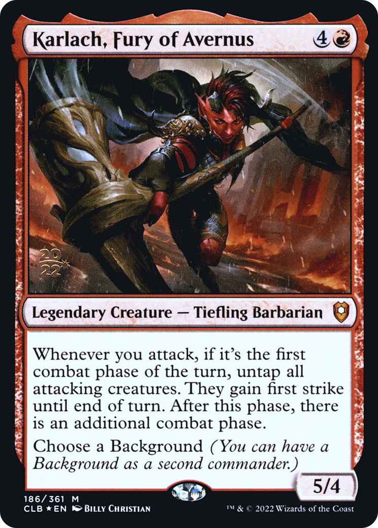 Karlach, Fury of Avernus (PRE-186) [Battle for Baldur's Gate Promos] Foil