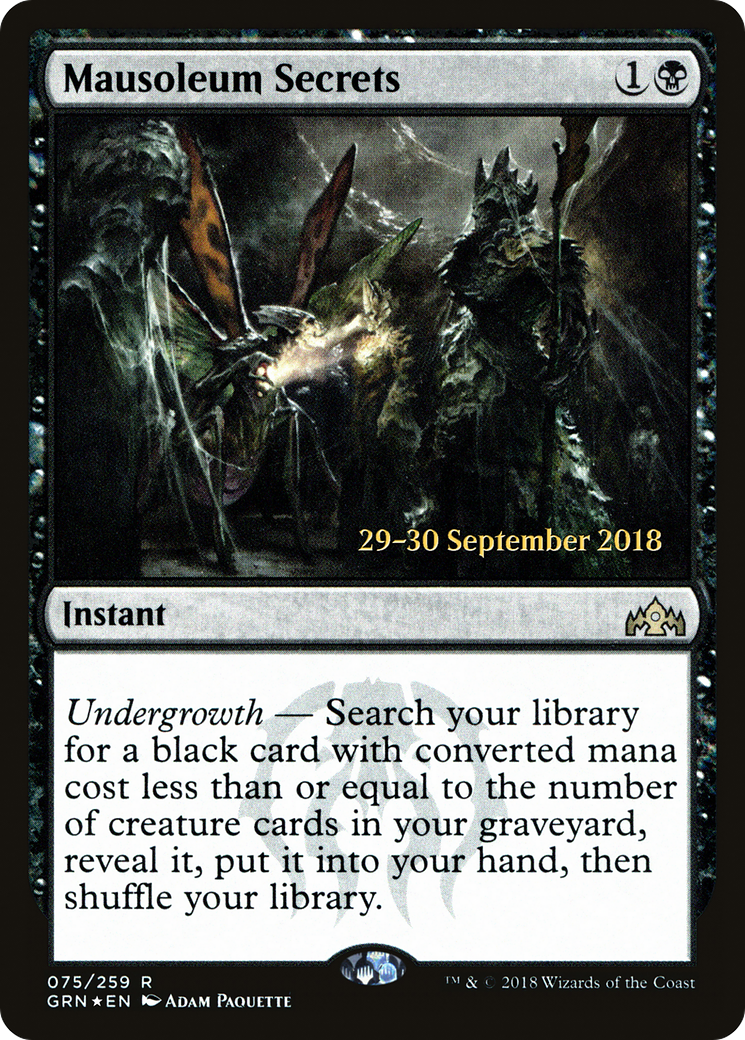 Mausoleum Secrets (PRE-75S) [Guilds of Ravnica Promos] Foil