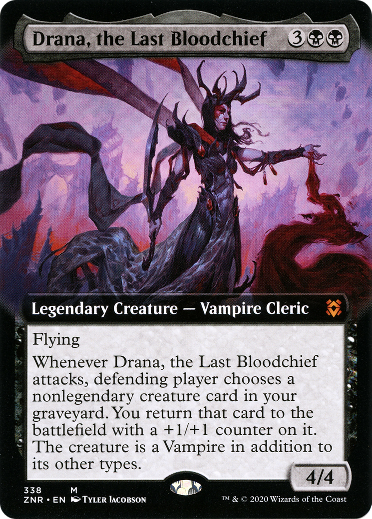 Drana, the Last Bloodchief (Extended Art) (ZNR-338) [Zendikar Rising]
