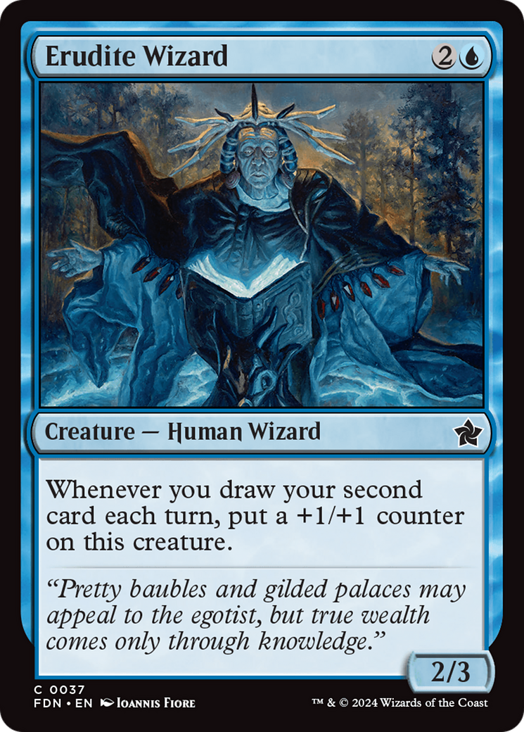 Erudite Wizard (FDN-037) [Foundations] Foil