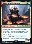 Hajar, Loyal Bodyguard (PRE-211) [The Brothers' War Promos] Foil