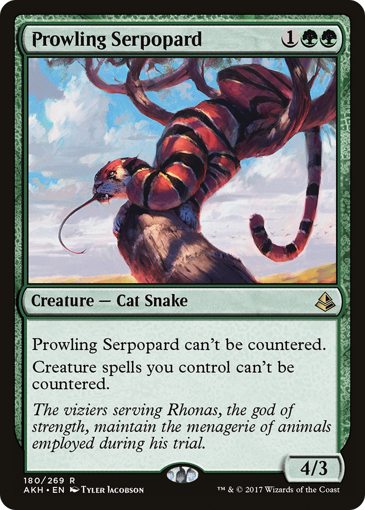 Prowling Serpopard (AKH-180) [Amonkhet] Foil