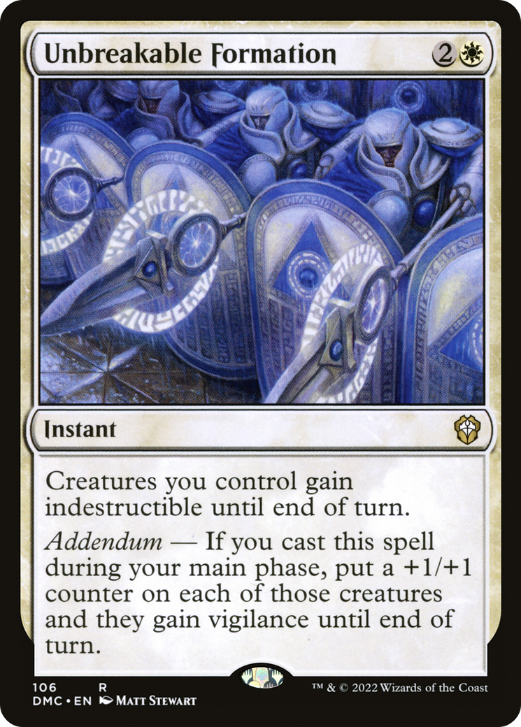 Unbreakable Formation (DMC-106) [Dominaria United Commander]