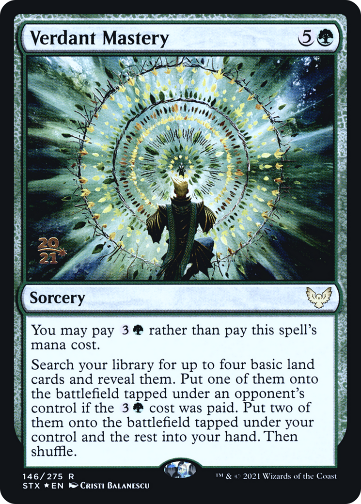 Verdant Mastery (PRE-146S) [Strixhaven: School of Mages Promos] Foil