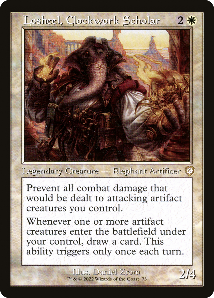Losheel, Clockwork Scholar (Retro Frame) (BRC-073) [The Brothers' War Commander]