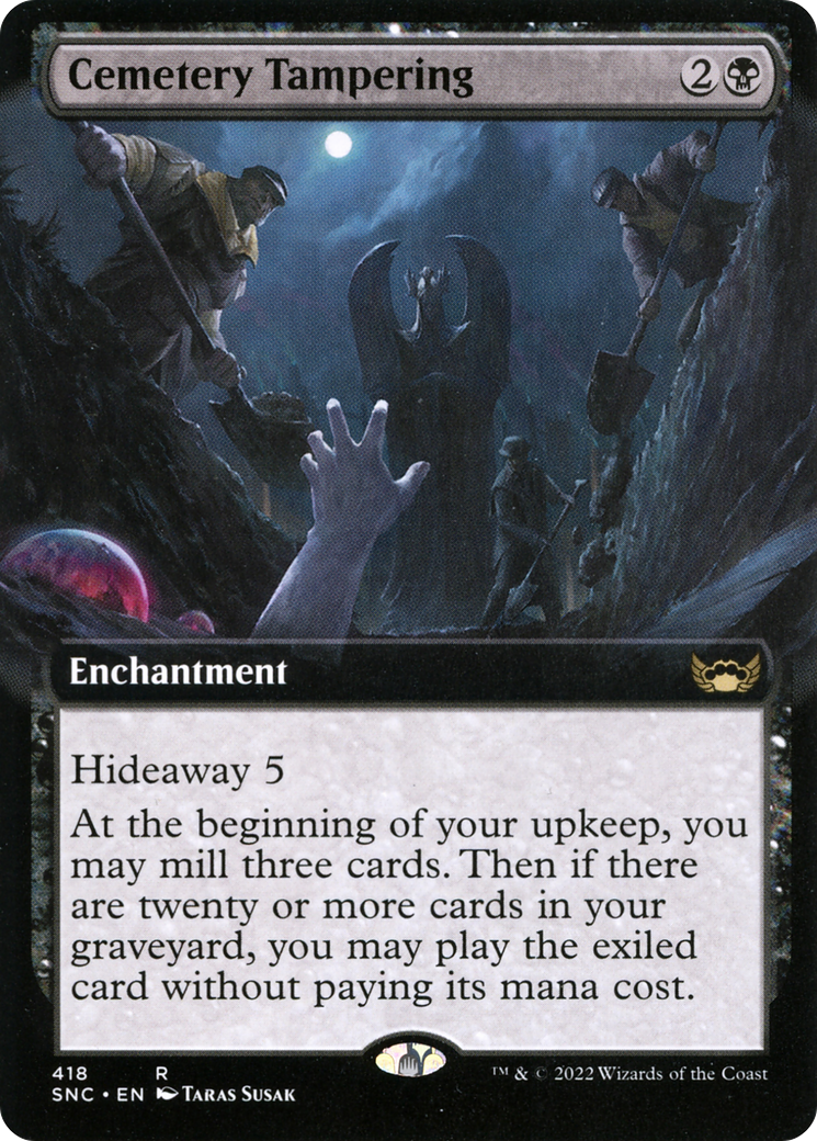 Cemetery Tampering (Extended Art) (SNC-418) [Streets of New Capenna]