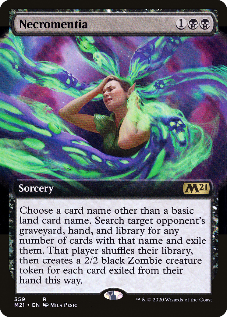 Necromentia (M21-359) [Core Set 2021]: (Extended Art) Foil