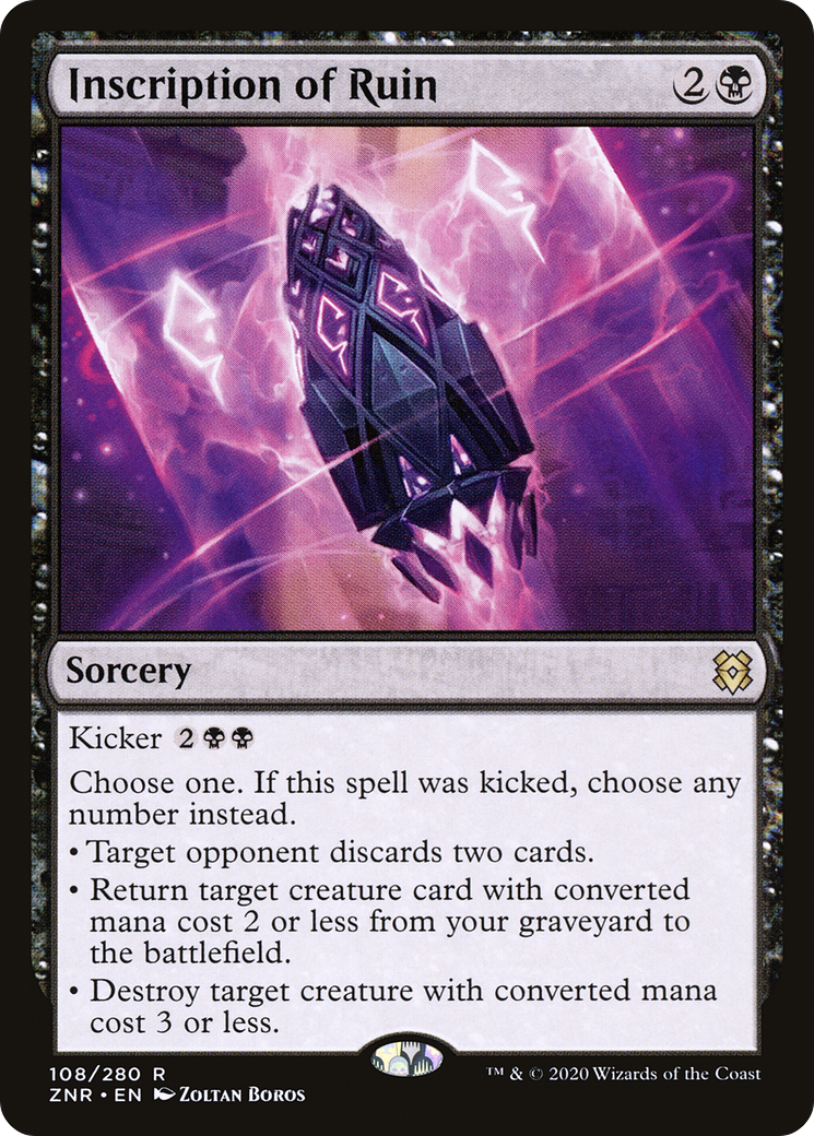 Inscription of Ruin (ZNR-108) [Zendikar Rising] Foil