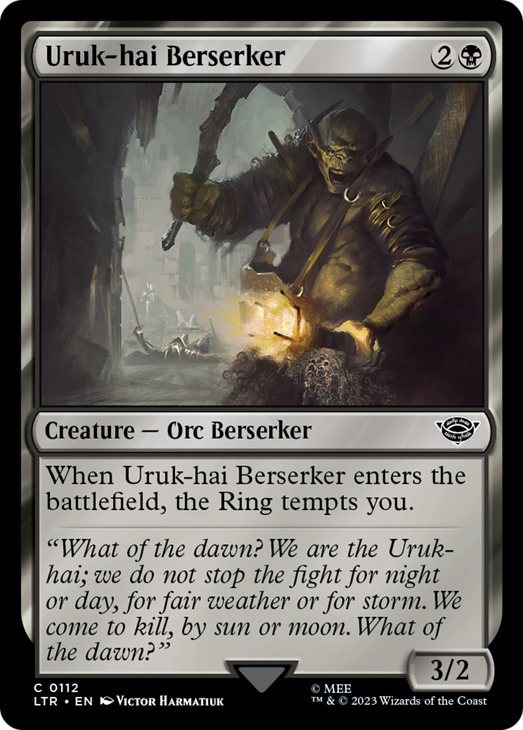 Uruk-hai Berserker (LTR-112) [The Lord of the Rings: Tales of Middle-earth] Foil