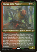 Stangg, Echo Warrior (Foil Etched) (DMC-064) [Dominaria United Commander] Foil