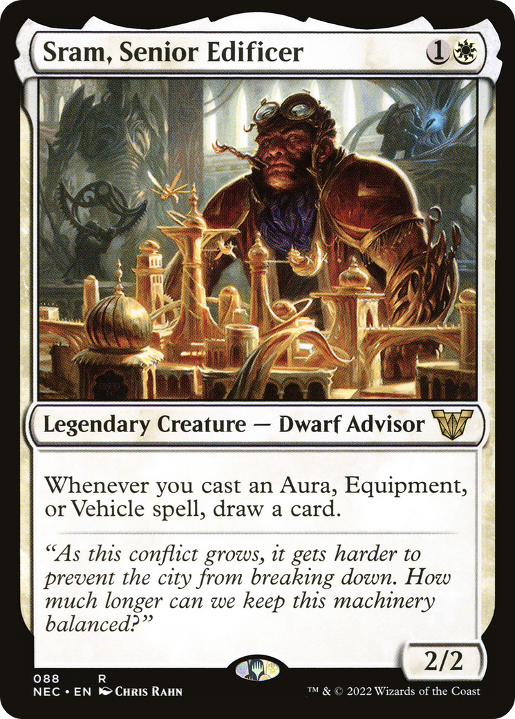 Sram, Senior Edificer (NEC-088) [Neon Dynasty Commander]