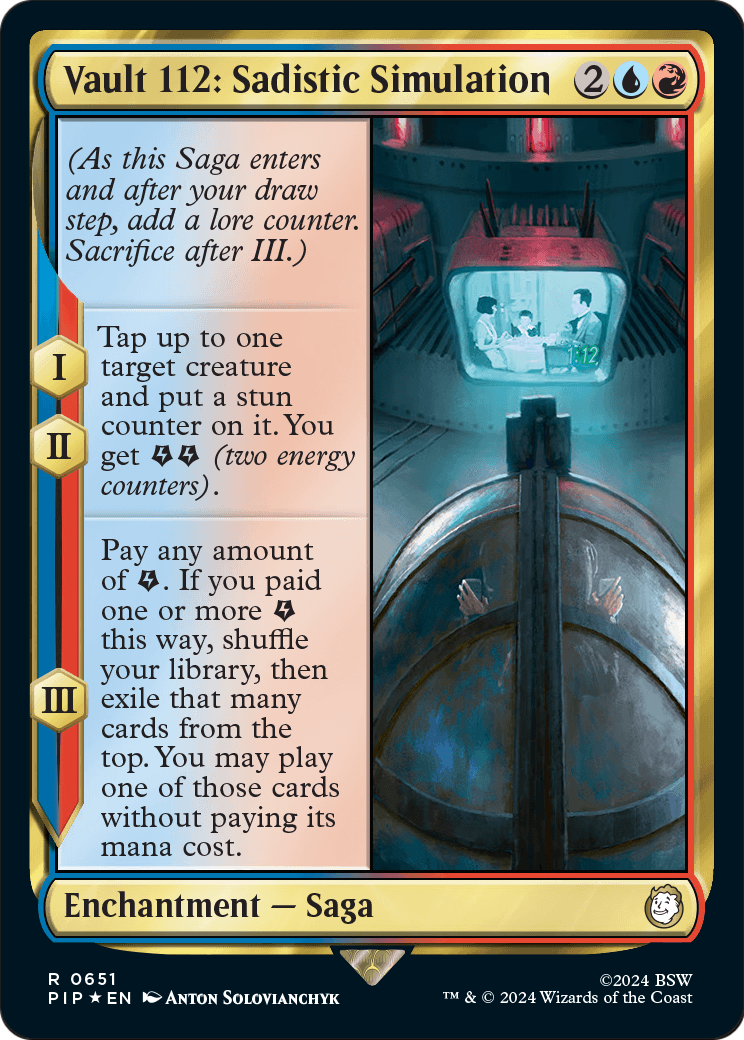 Vault 112: Sadistic Simulation (Surge Foil) (PIP-651) [Fallout] Foil