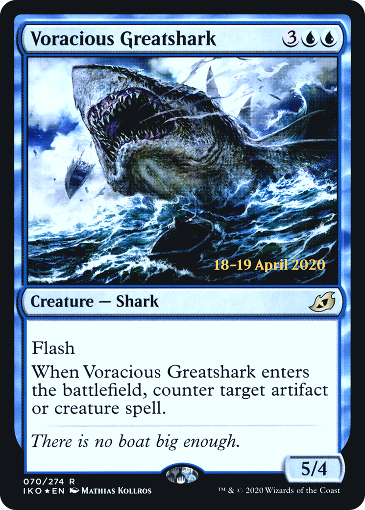 Voracious Greatshark (PRE-70S) [Ikoria: Lair of Behemoths Promos] Foil