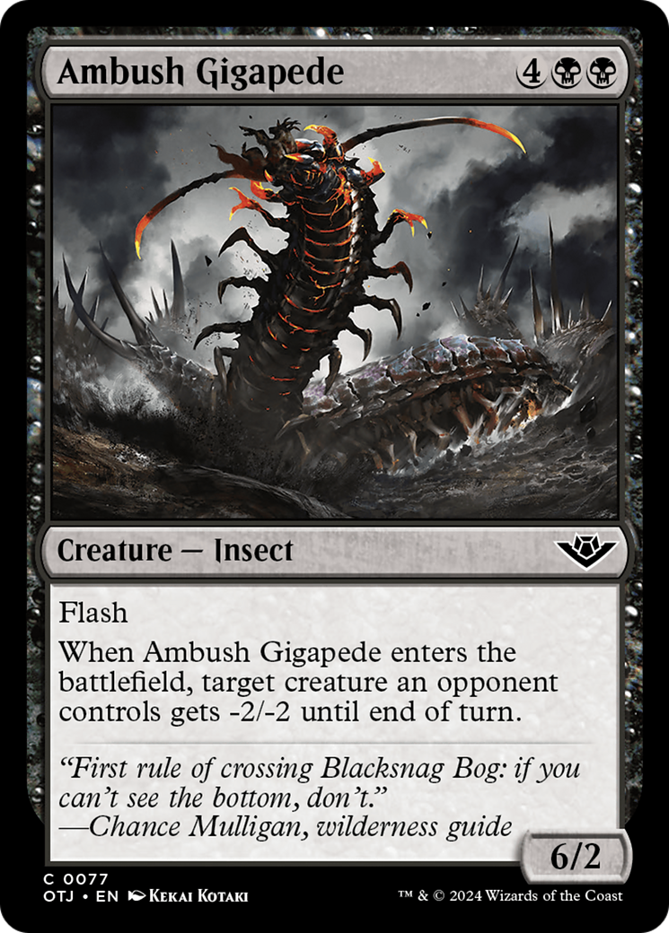 Ambush Gigapede (OTJ-077) [Outlaws of Thunder Junction] Foil