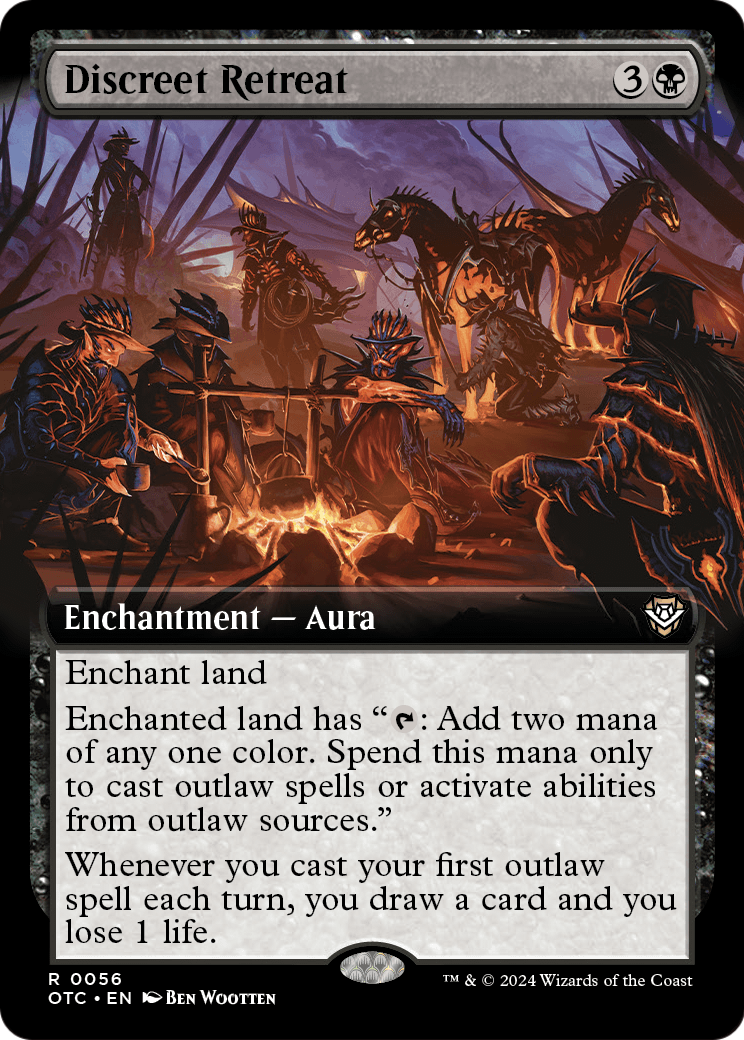 Discreet Retreat (Extended Art) (OTC-056) [Outlaws of Thunder Junction Commander]