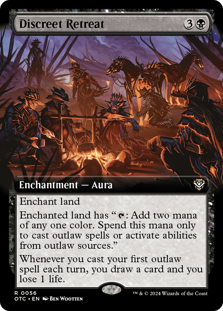 Discreet Retreat (OTC-056) [Outlaws of Thunder Junction Commander]: (Extended Art)