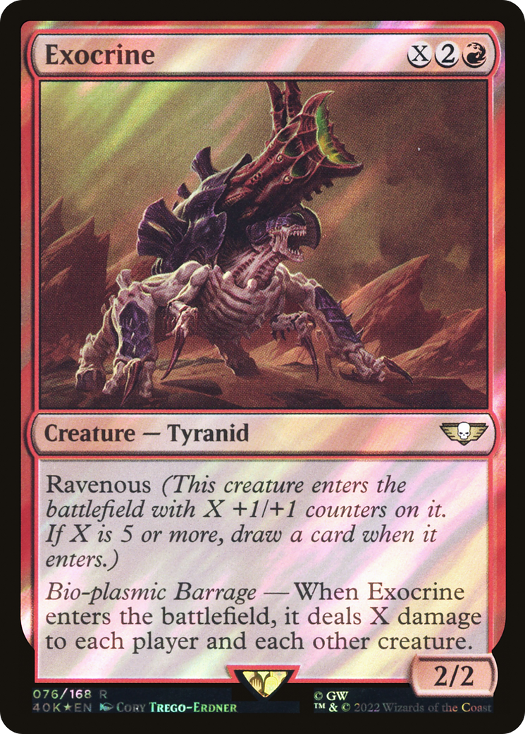 Exocrine (Surge Foil) (40K-076) [Warhammer 40,000 Commander] Foil
