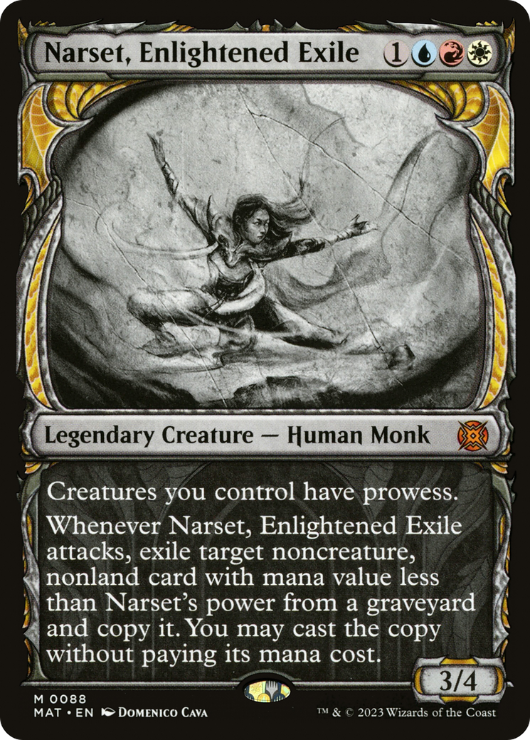 Narset, Enlightened Exile (MAT-088) [March of the Machine: The Aftermath]: (Showcase) Foil