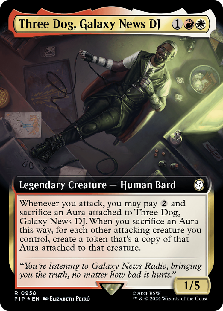 Three Dog, Galaxy News DJ (PIP-958) [Fallout]: (Extended Art) Foil