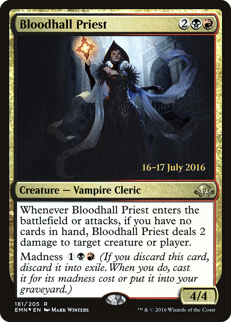 Bloodhall Priest (PRE-181S) [Eldritch Moon Promos] Foil