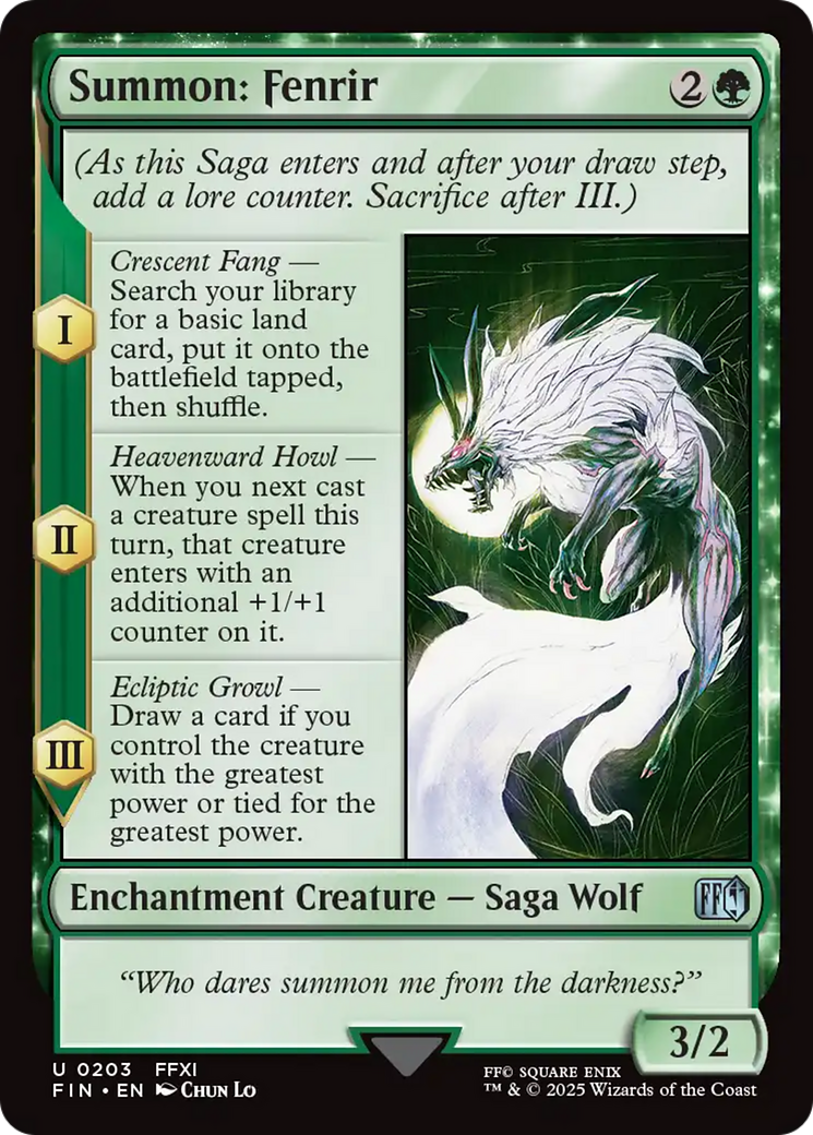 Summon: Fenrir (FIN-203) [FINAL FANTASY] Foil
