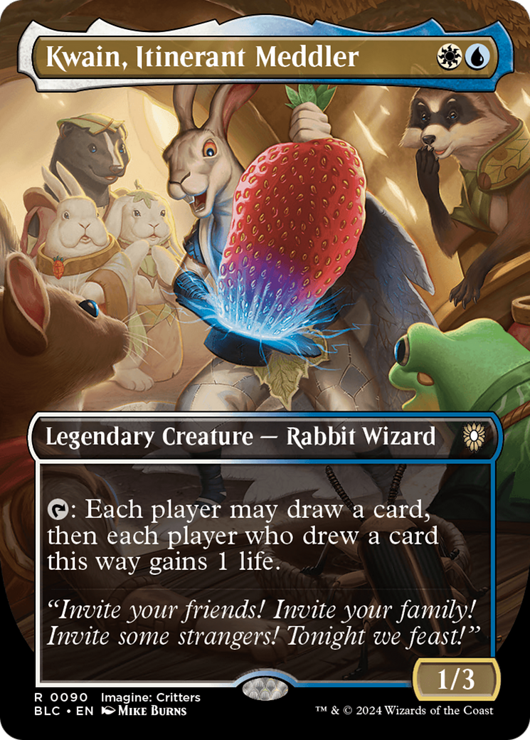 Kwain, Itinerant Meddler (BLC-090) [Bloomburrow Commander] (Borderless)