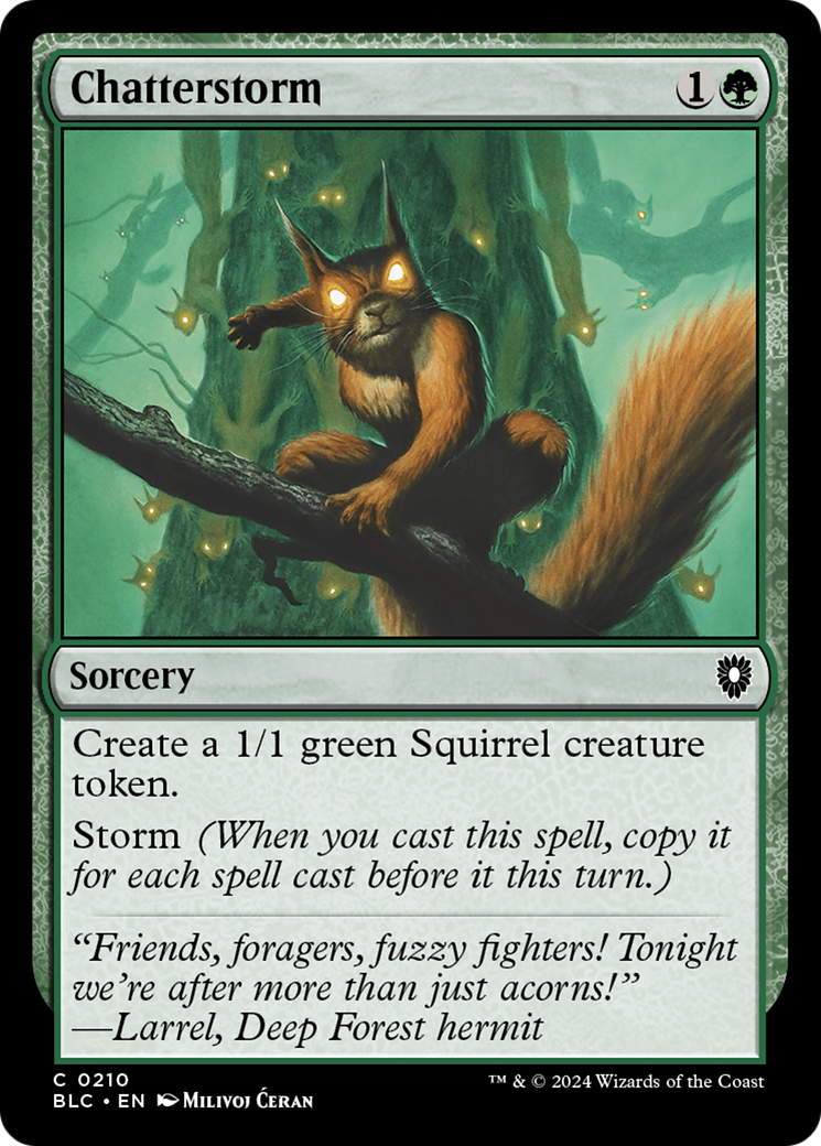 Chatterstorm (BLC-210) [Bloomburrow Commander]