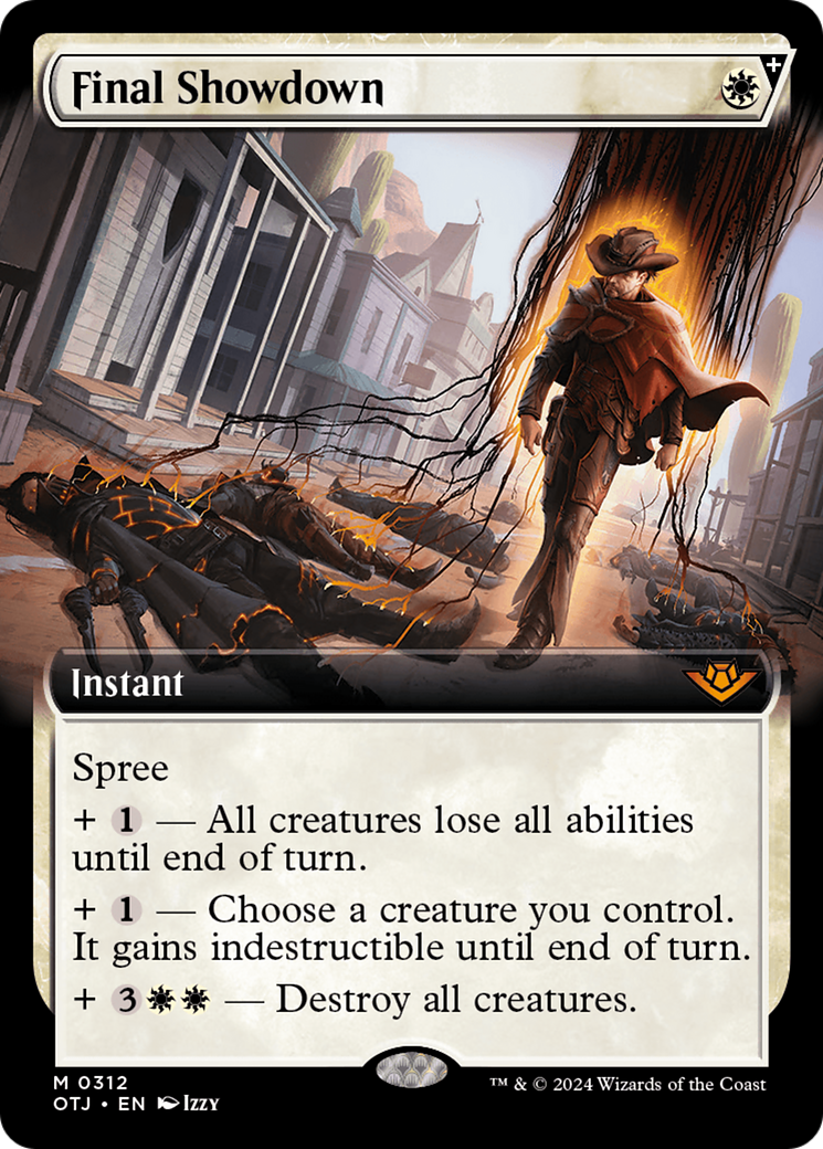 Final Showdown (OTJ-312) [Outlaws of Thunder Junction]: (Extended Art, spree) Foil