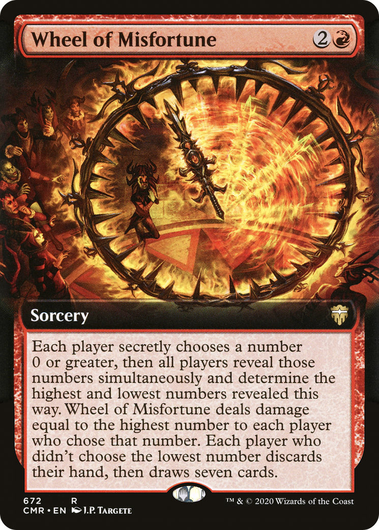 Wheel of Misfortune (CMR-672) [Commander Legends]: (Extended Art) Foil