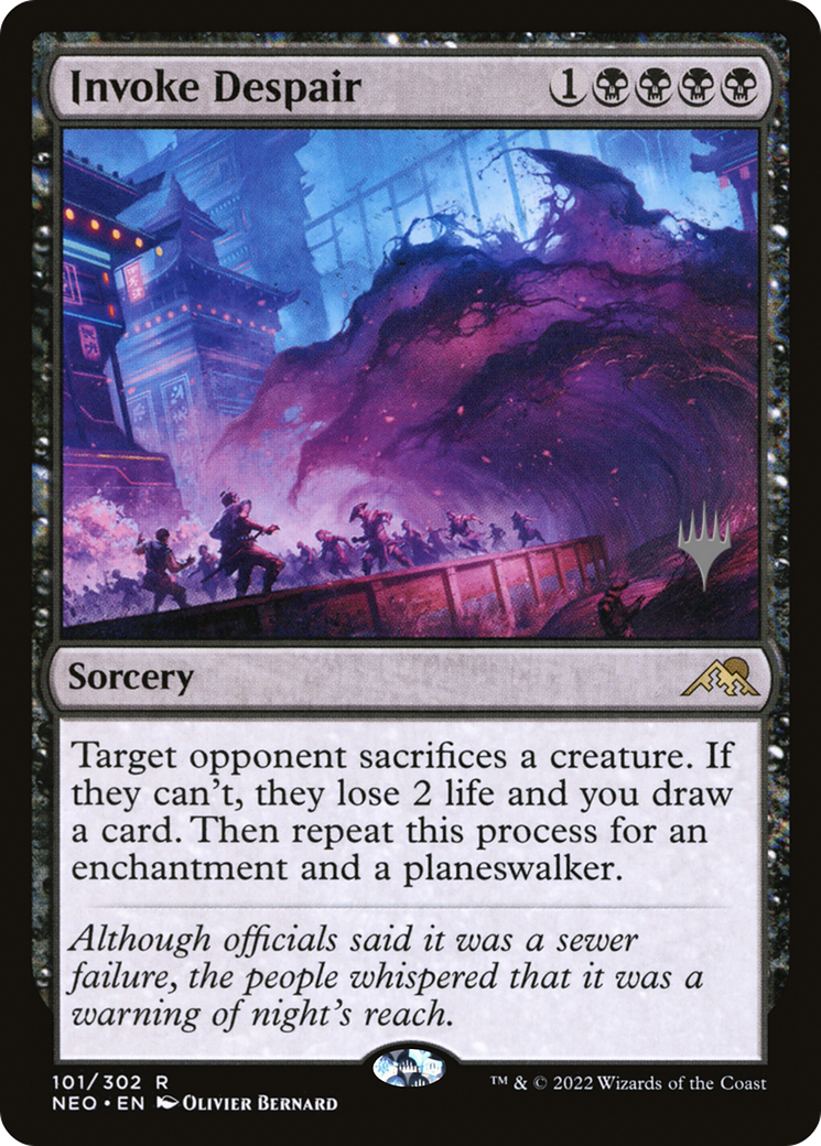 Invoke Despair (PPNEO-101P) [Kamigawa: Neon Dynasty Promos] Foil