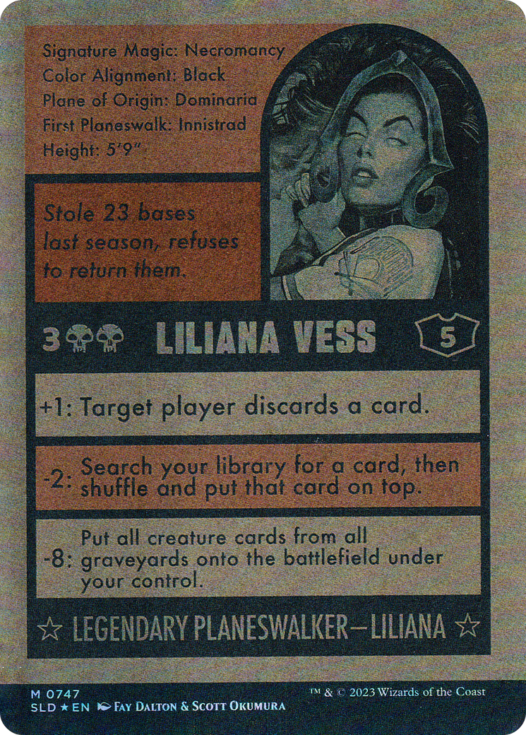 Liliana Vess // Liliana Vess (SLD-747) [Secret Lair Drop]: (Full Art) (Borderless) Foil