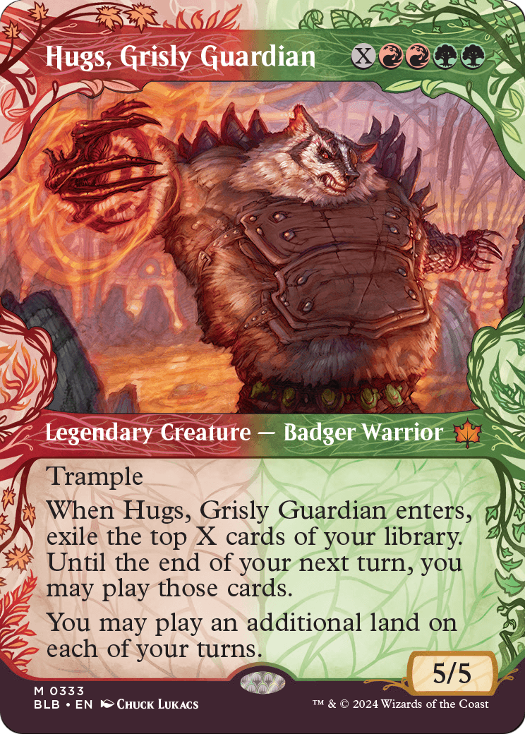 Hugs, Grisly Guardian (Showcase) (BLB-333) (Borderless) [Bloomburrow]