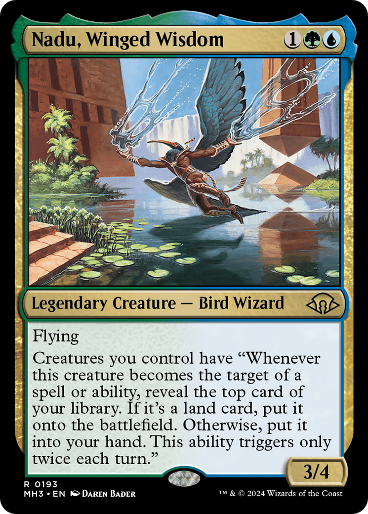 Nadu, Winged Wisdom (MH3-193) [Modern Horizons 3] Foil