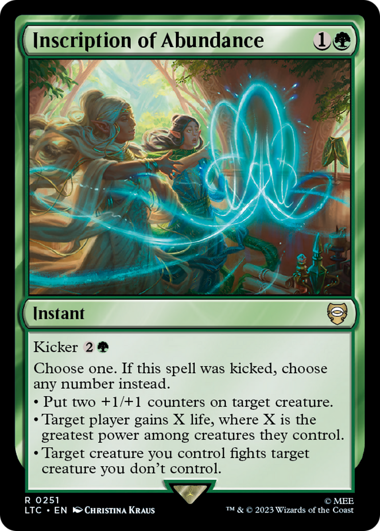 Inscription of Abundance (LTC-251) [Tales of Middle-earth Commander]