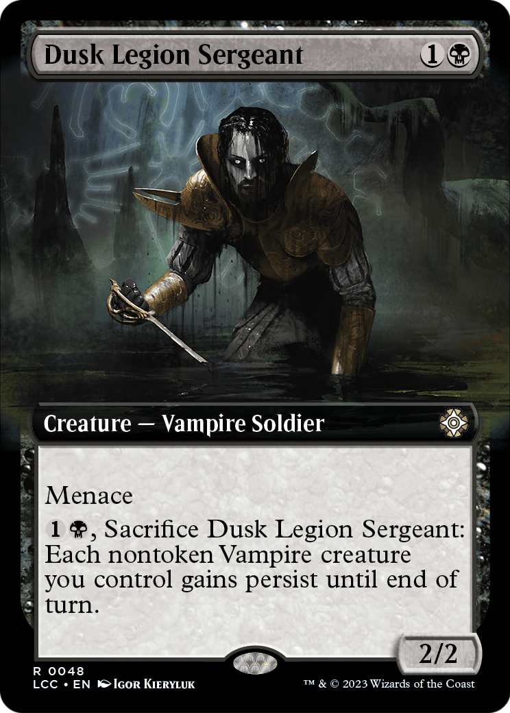 Dusk Legion Sergeant (Extended Art) (LCC-048) [The Lost Caverns of Ixalan Commander]