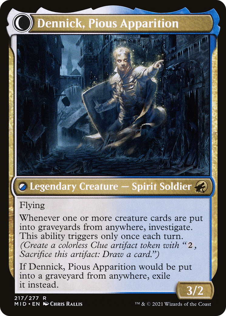 Dennick, Pious Apprentice // Dennick, Pious Apparition (LIST-MID-217) [The List]: (Double Faced Transform)