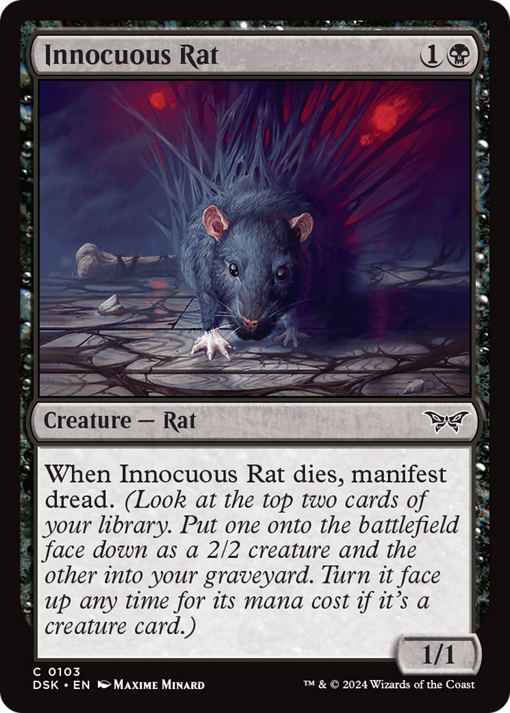 Innocuous Rat (DSK-103) [Duskmourn: House of Horror] Foil