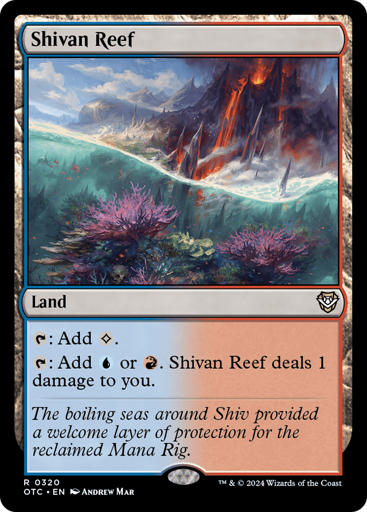 Shivan Reef (OTC-320) [Outlaws of Thunder Junction Commander]
