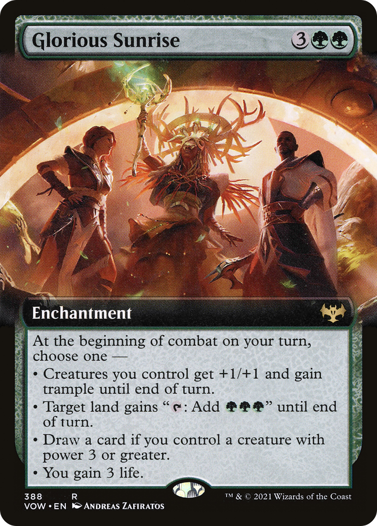 Glorious Sunrise (Extended Art) (VOW-388) [Innistrad: Crimson Vow]