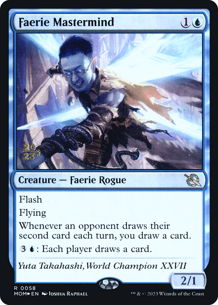Faerie Mastermind (PRE-58S) [March of the Machine Promos] Foil
