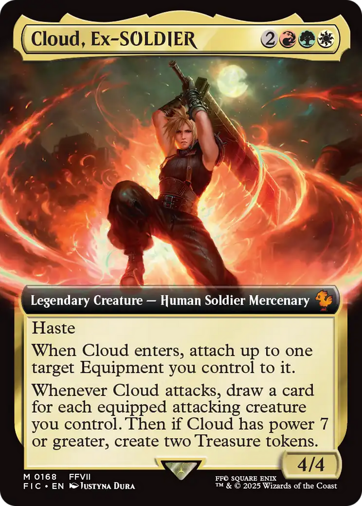 Cloud, Ex-SOLDIER (Extended Art) (FIC-168) [Commander: FINAL FANTASY]: (Extended Art) Foil