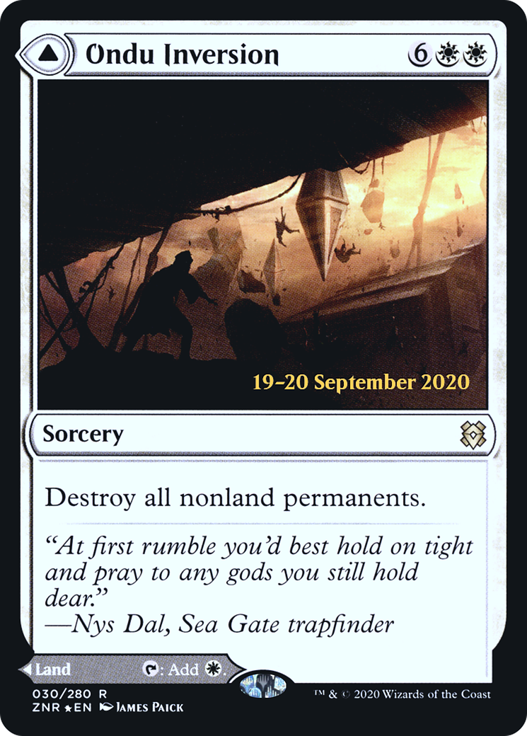 Ondu Inversion // Ondu Skyruins (PRE-30S) [Zendikar Rising Promos] Foil