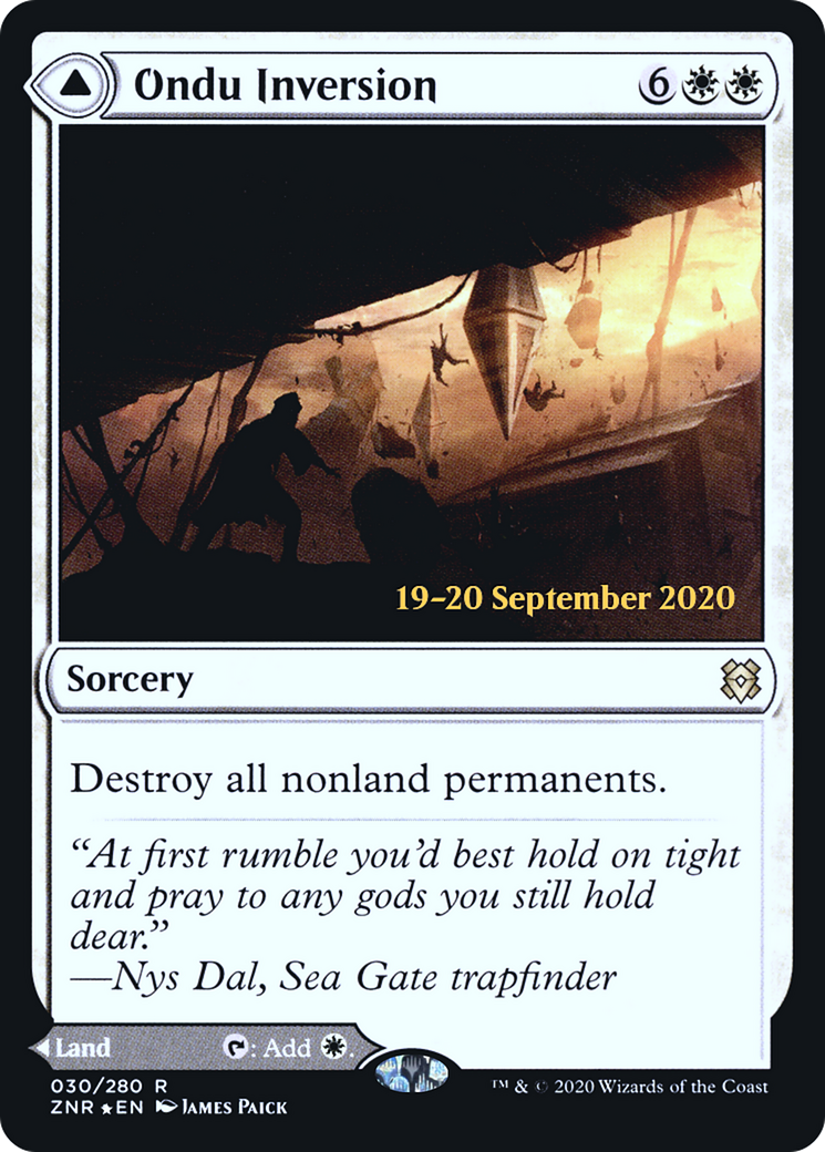 Ondu Inversion (PRE-30S) [Zendikar Rising Promos] Foil