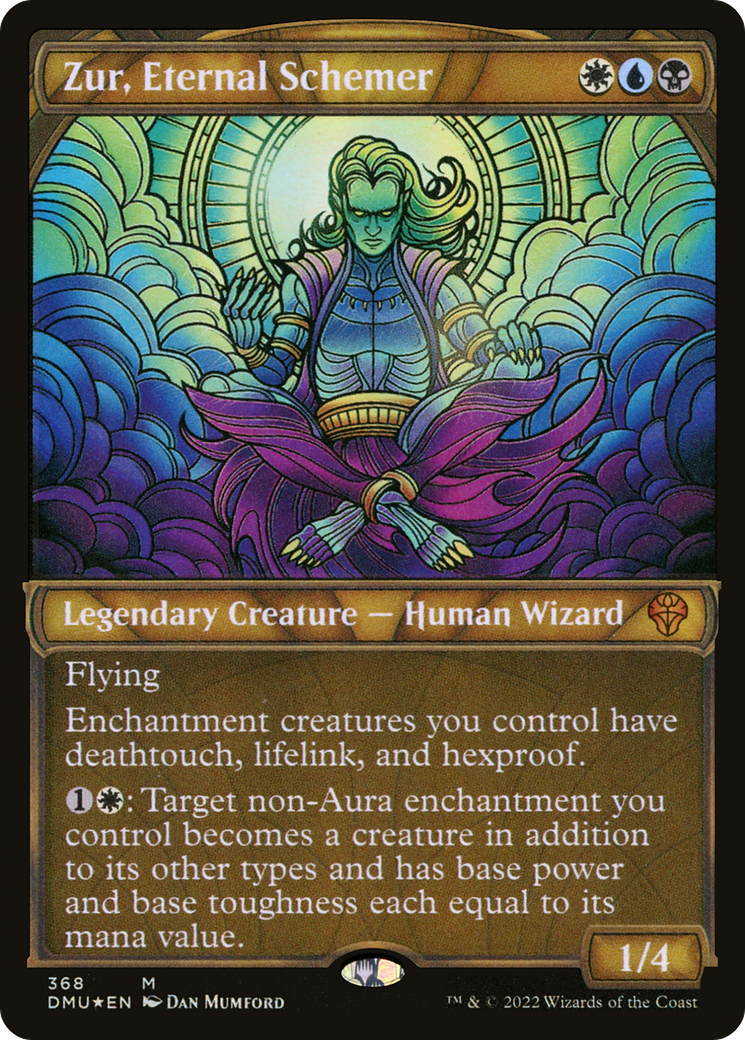 Zur, Eternal Schemer (Textured Foil) (DMU-368) (Showcase) [Dominaria United] Foil