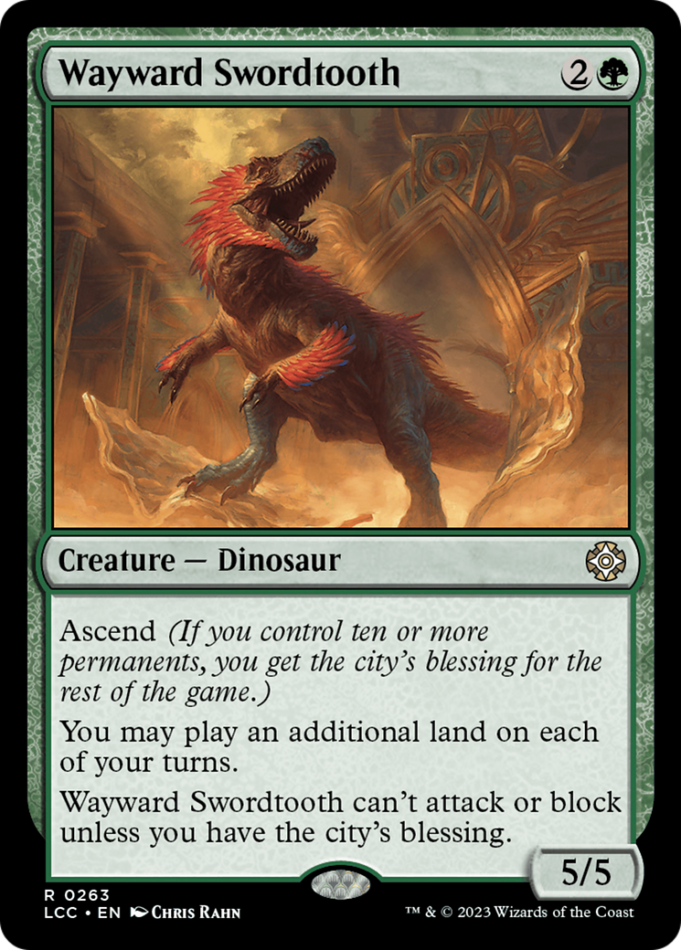 Wayward Swordtooth (LCC-263) [The Lost Caverns of Ixalan Commander]