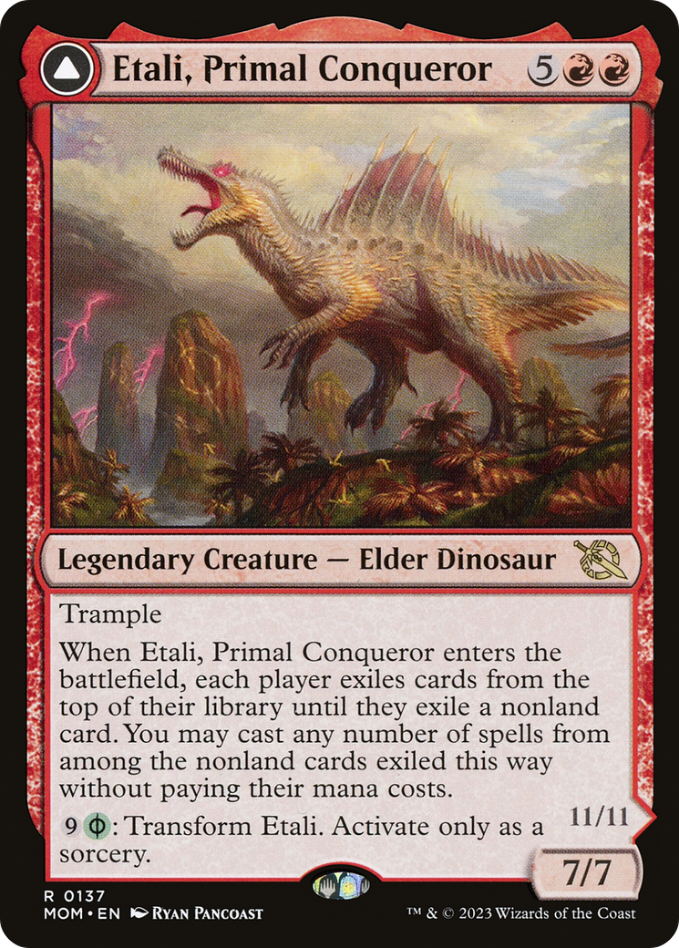 Etali, Primal Conqueror // Etali, Primal Sickness (MOM-137) [March of the Machine] Foil