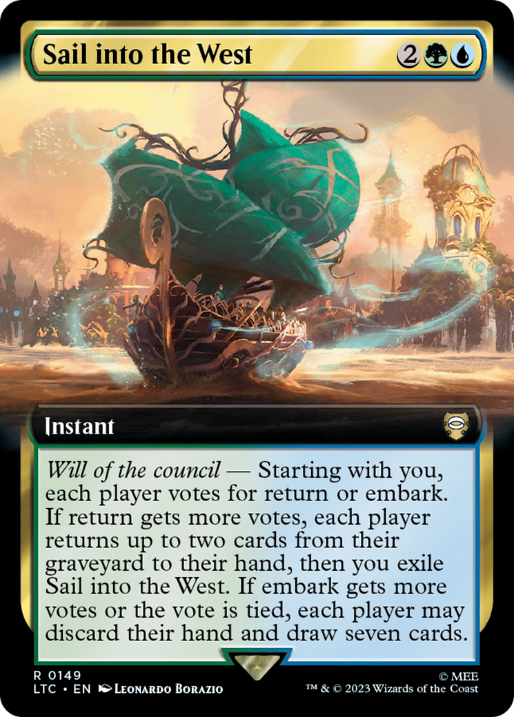 Sail into the West (LTC-149) [Tales of Middle-earth Commander]: (Extended Art) Foil