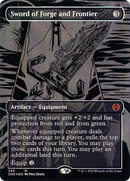 Sword of Forge and Frontier (Oil Slick Raised Foil) (ONE-359) (Borderless) [Phyrexia: All Will Be One] Foil