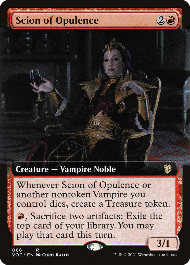 Scion of Opulence (VOC-066) [Crimson Vow Commander]: (Extended Art)