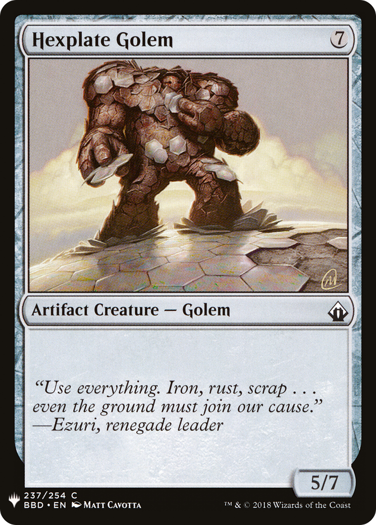 Hexplate Golem (LIST-BBD-237) [The List]